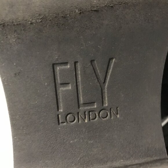 Fly London Black Platform Heeled Sandals Womens Size 7.5-8 / 38 - Picture 5 of 11